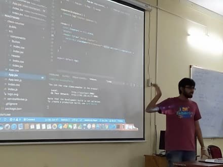 React Fundamentals and State management in Facebook Develper Cirlces, Kolkata